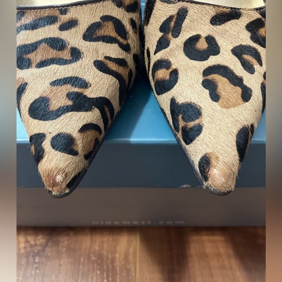 Nine West| Freda Leopard Print Fur Genuine Leather Heels - Picture 10 of 12
